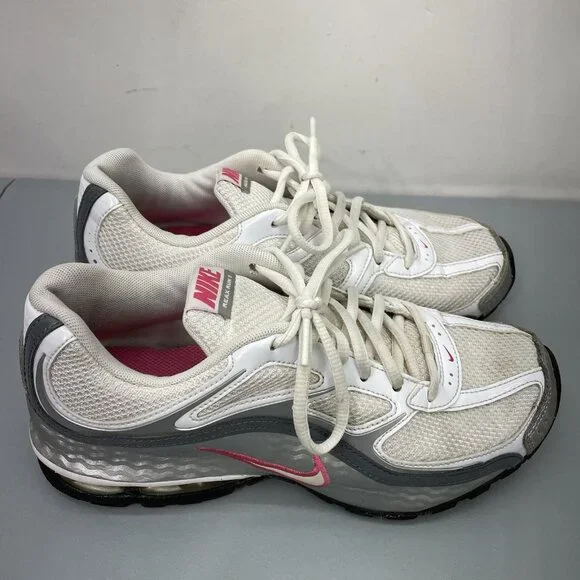 Nike Reax Run 5 Sneakers Shoes Running Training Athletic Silver White Womens 8 - Picture 3 of 14